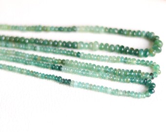 Natural Grandidierite Smooth Rondelle Beads, 3-4.5 mm, Grandidierite Jewelry Making Bead, Plain Grandidierite, 15 Inches