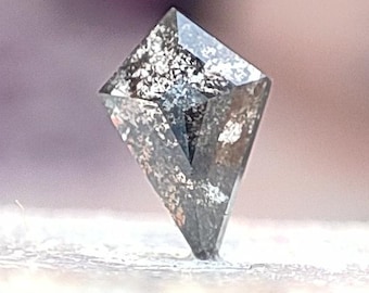 Cometa de diamantes sal y pimienta de 0,30 ct con talla rosa, libre de conflictos, calidad VVS2, diamante sal y pimienta natural.