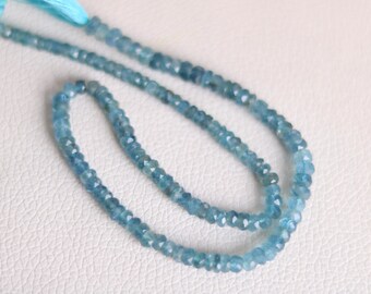 AAA+ Aquamarine Gemstone 3 mm-5.5 mm Beads, Offiki Aquamarine Bead Briolettes, Natural Aquamarine Semi Precious Gemstone Beads, 13 inch