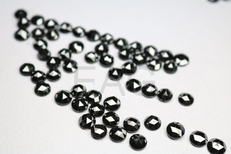 Natural Black color Diamond Rose Cut,Wholesale Tamboli Diamond,Loose Diamond 7 mm 1 pieces