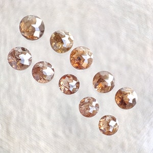 2.80 Ct brown diamond tamboli cut round 10 Pcs natural diamond round VS1 Quality Natural Diamond rose cut loose Fancy Diamond round