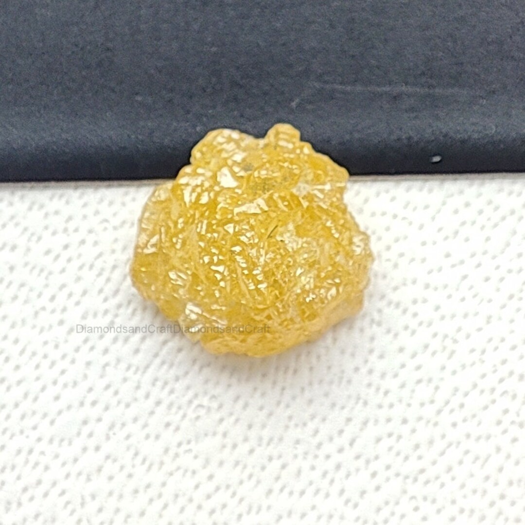 Lot De Diamants Jaunes Bruts Naturels Non Taillés - 1,07 Carats, Qualité I3, Origine Inde/Afrique Du Sud