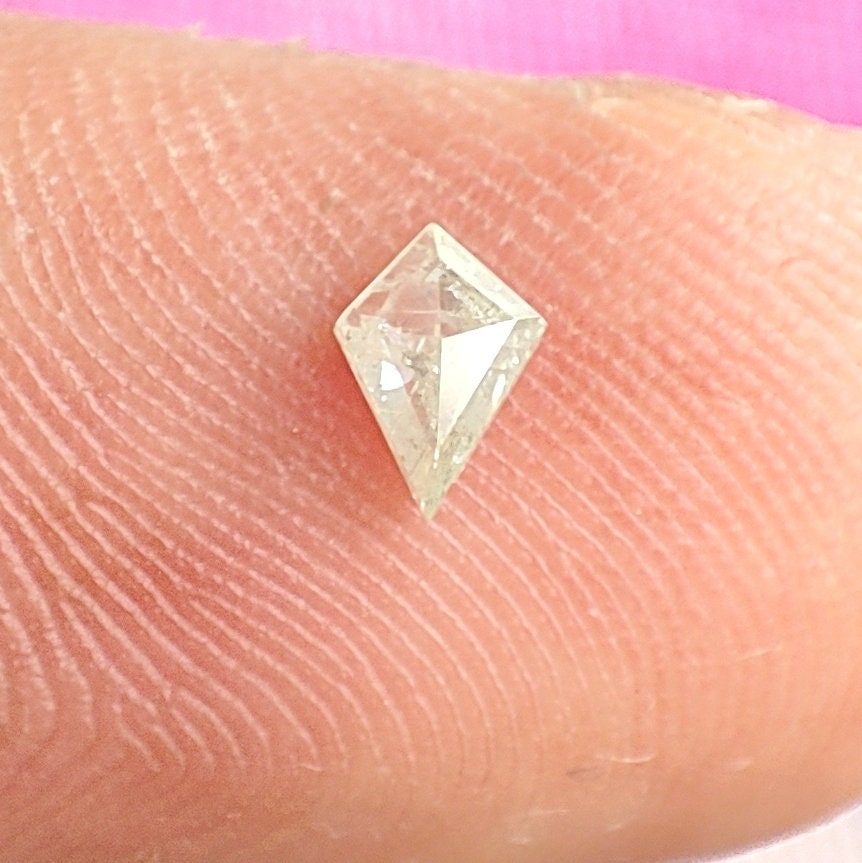 Diamant Naturel 1.24 Ct Coupe Cerf-volant Sel Et Poivre - Pour Bague De Fiançailles, Brut, Non Traité