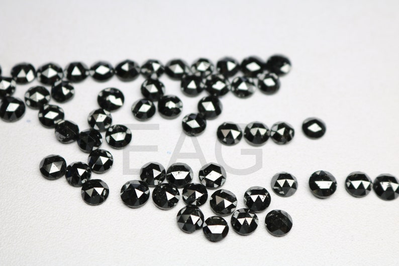 Natural Black color Diamond Rose Cut,Wholesale Tamboli Diamond,Loose Diamond 7 mm 1 pieces