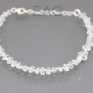 Herkimer Diamond Bracelet May Birthstone Bracelet Mothers Day Gift For Women Herkimer Diamond Jewelry 40 Crystal Jewelry 925 Silver