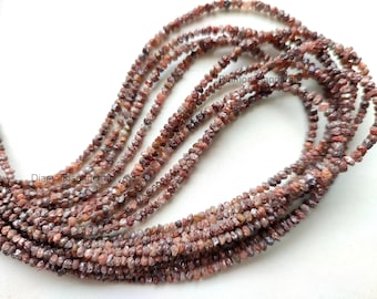 Diamante rojo sin tallar de 16 pulgadas, calidad VS2, diamantes naturales de fantasía, forma de 3-3,5 mm, sueltos, auténticos, libres de conflictos.