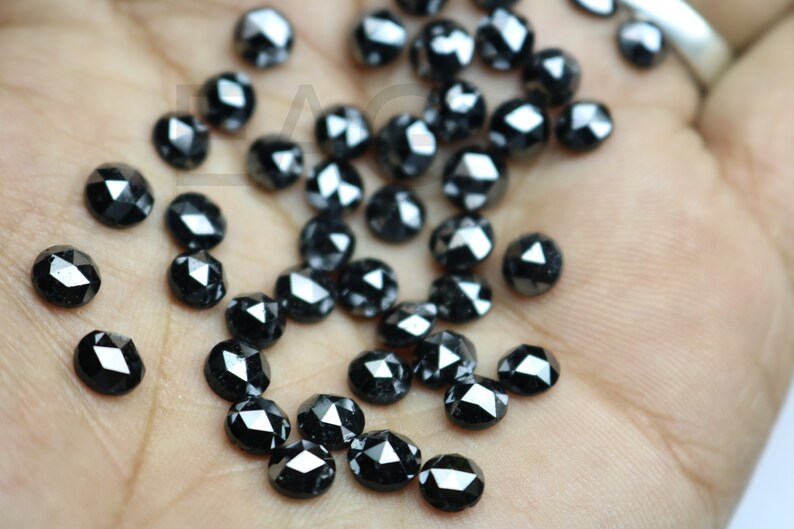 Natural Black color Diamond Rose Cut,Wholesale Tamboli Diamond,Loose Diamond 7 mm 1 pieces