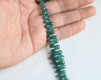 Natural Grandidierite Smooth Rondelle Teardrop, Grandidierite Drops Jewelry Making Drops, Plain Grandidierite, 8 Inches