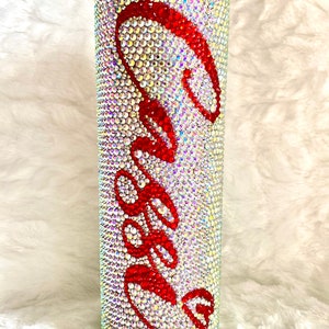 Bling Tumbler Rhinestone Tumbler Bling Cup Custom with Name and Initial.