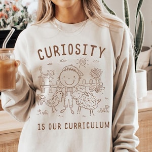 Farm Homeschool Sweatshirt, Charlotte Mason Nature Homeschool, Homeschooling Sweatshirt Crunchy Mama, Homeschool Educator Homeschoolers