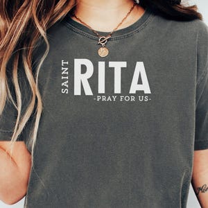 Saint Rita T-Shirts, Pray For Us, Catholic Saint, Religious Gift, Christian Shirts, Catholic T-Shirts, Saint Rita Gift,  St Rita of Cascia