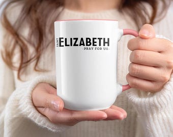 Saint Elizabeth of Hungary Mug, Pray For Us Catholic Gift, Catholic Saint Mug, Catholic Coffee Mug Gift, Christian Coffee Mug, Saint Mug