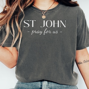 St John Henry Newman T Shirt, Pray For Us Comfort Colors Tee, Catholic Saint Shirt, Religious Gift, Christian Apparel