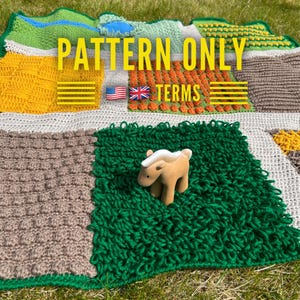 Little Farmer’s Sensory Playmat crochet pattern. Digital download.
