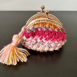 Handmade Crochet Coin Purse with Tassel