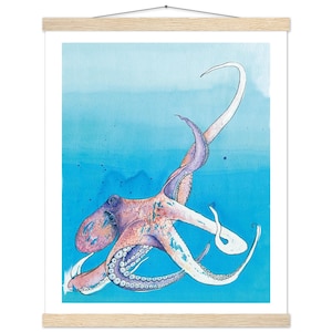 Octopus - Watercolor | Art print -Premium Matte Paper Poster with Hanger