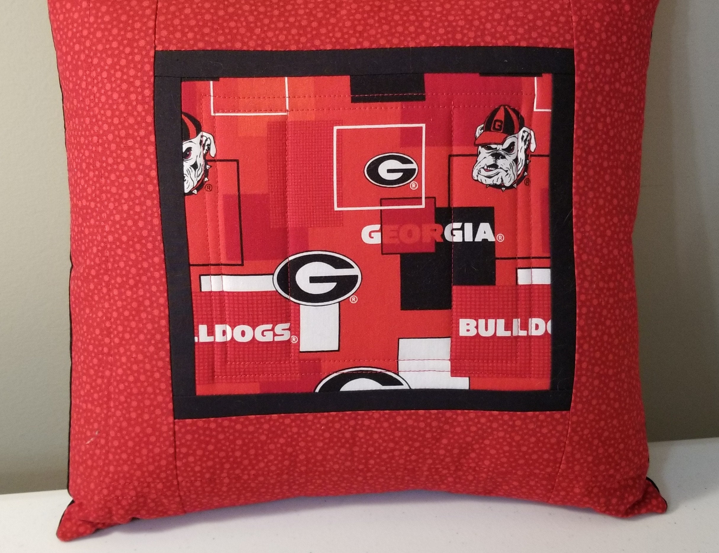 GA Bulldog Pillow Etsy