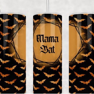Mama bat baby bat tumblers and water bottles