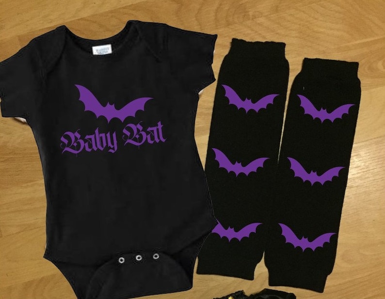 Baby Bat bodysuit and bat leg warmers