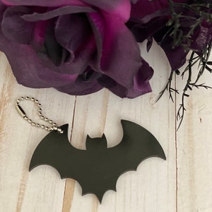 Bat goth creepy keychain