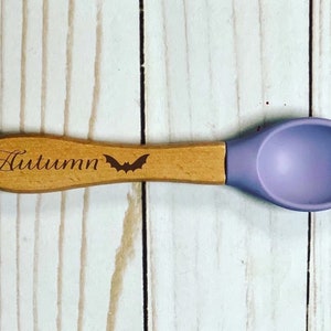 Baby bat personalized engraved first spoon keepsake