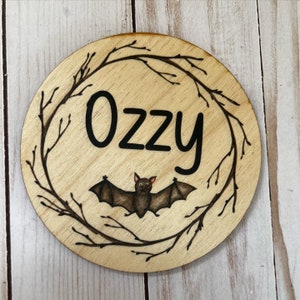 Baby bat wood milestones photo prop