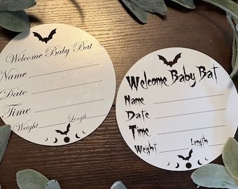 Newborn Baby bat welcome to the world baby bat name sign