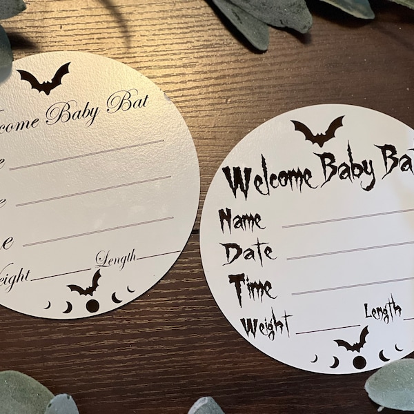 Newborn Baby bat welcome to the world baby bat name sign