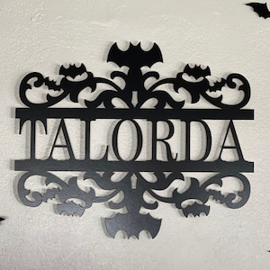 Personalized family name bat sign bat wall decor