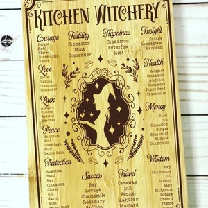 Kitchen witch cutting or charcuterie boards