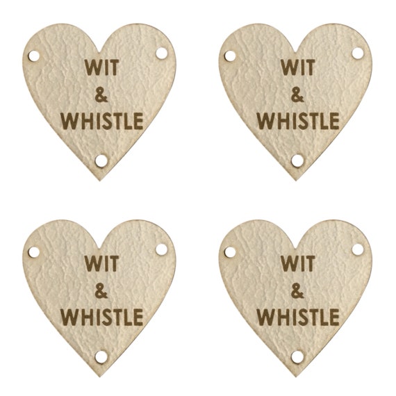Cream Personalised Faux Leather Tags Circle Round 25mm Product tags custom