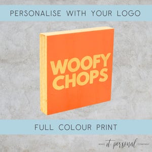 Full colour logobord - vierkant tafelbladlogo - Craft Fair Market-logo - klein logobord - modern houten bord - minimalistische bedrijfsborden