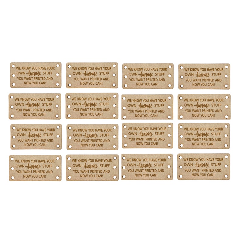 50x30mm Rectangle Large Patch Size Faux Leather Tan Labels. Custom labels tags for handmade products items.Knitting. Quilting Blanket 007 image 5