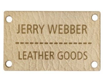 50 x 30mm Rectangle Large Patch Size Faux Leather Tan Labels. Custom labels tags for handmade products items. Quilting Blanket - 015