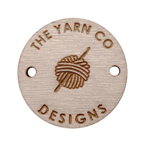 Bouleau bois CERCLE Mots clés 30mm En bois faits à la main Personnalisé Personnalisé Crochet Produits Étiquettes Étiquettes Courtepointe Bébé Vêtements Couverture Coudre sur-027