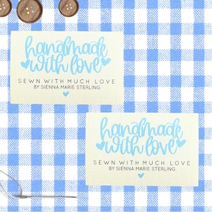 Etykieta na kołdrę, spersonalizowana naszywka na koc, bawełniana tkanina, trwały nadruk w kolorze, naszywki, 3 rozmiary dostępne, mały, średni, duży c006