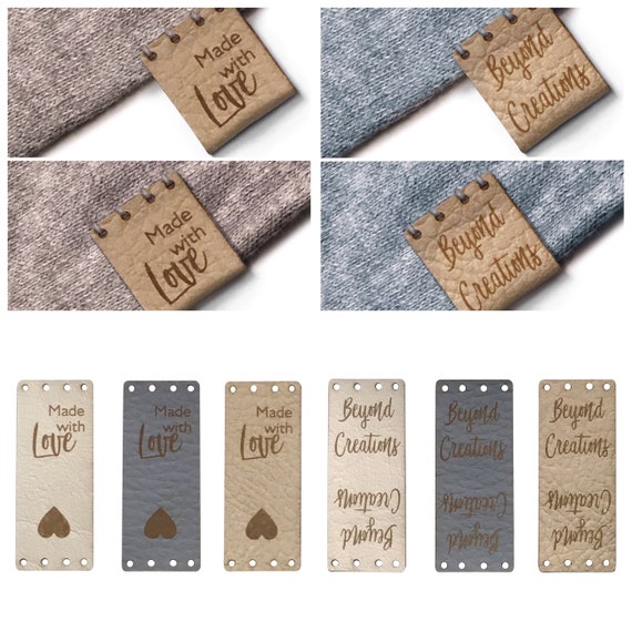 Leather Tags, Personalized Leather Labels, Custom Clothing Labels