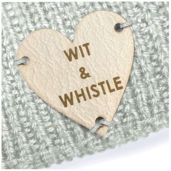 Cream Personalised Faux Leather Tags Circle Round 25mm Product tags custom