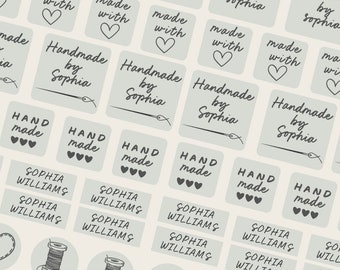 Custom Faux Leather Tags - Sew-On Rectangle Labels - 2 X 0.5 Inch For Handmade Projects 5 Sew On Labels / Rounded Corners - View #3