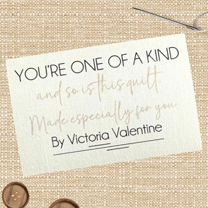 Etiqueta de edredón personalizada, parche de manta, tela de algodón, impresión permanente, etiquetas para coser, 3 tamaños disponibles: pequeño, mediano y grande (c018)