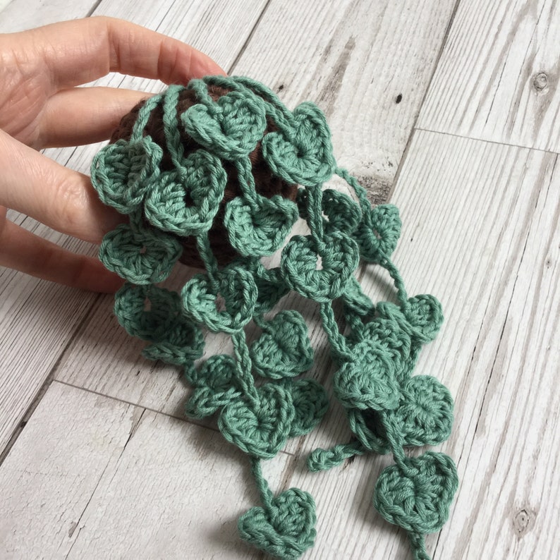 String of Hearts CROCHET PATTERN // Crochet plant pattern // Crochet Succulent Pattern image 3