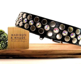 1.5 inch Elsie Maude Leather Dog Collar. DESIGN YOUR OWN