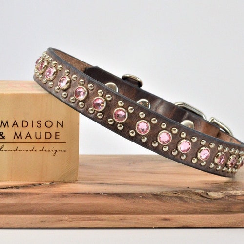 1 Abigail Leather Dog Collar. DESIGN YOUR OWN Etsy