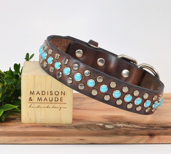 etsy leather dog collar