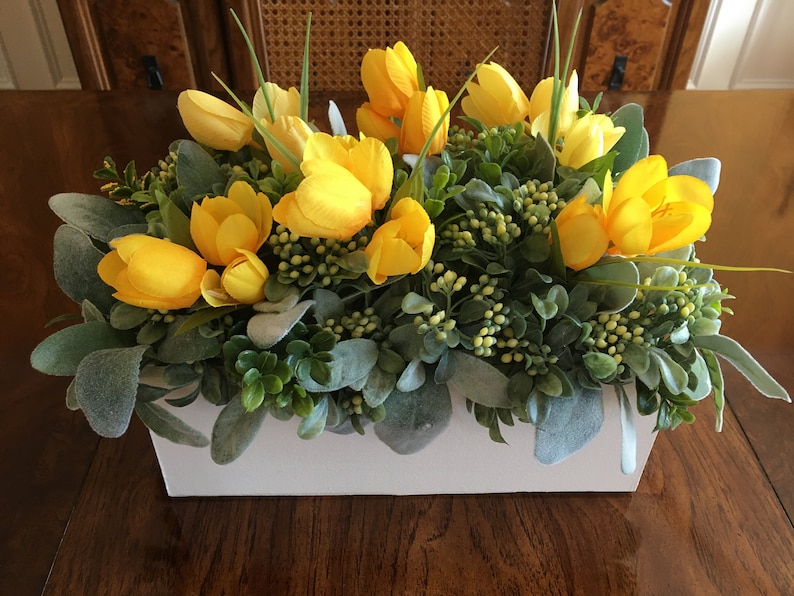 FLORAL CENTERPIECE COFFEE Table Kitchen Table Centerpiece Etsy