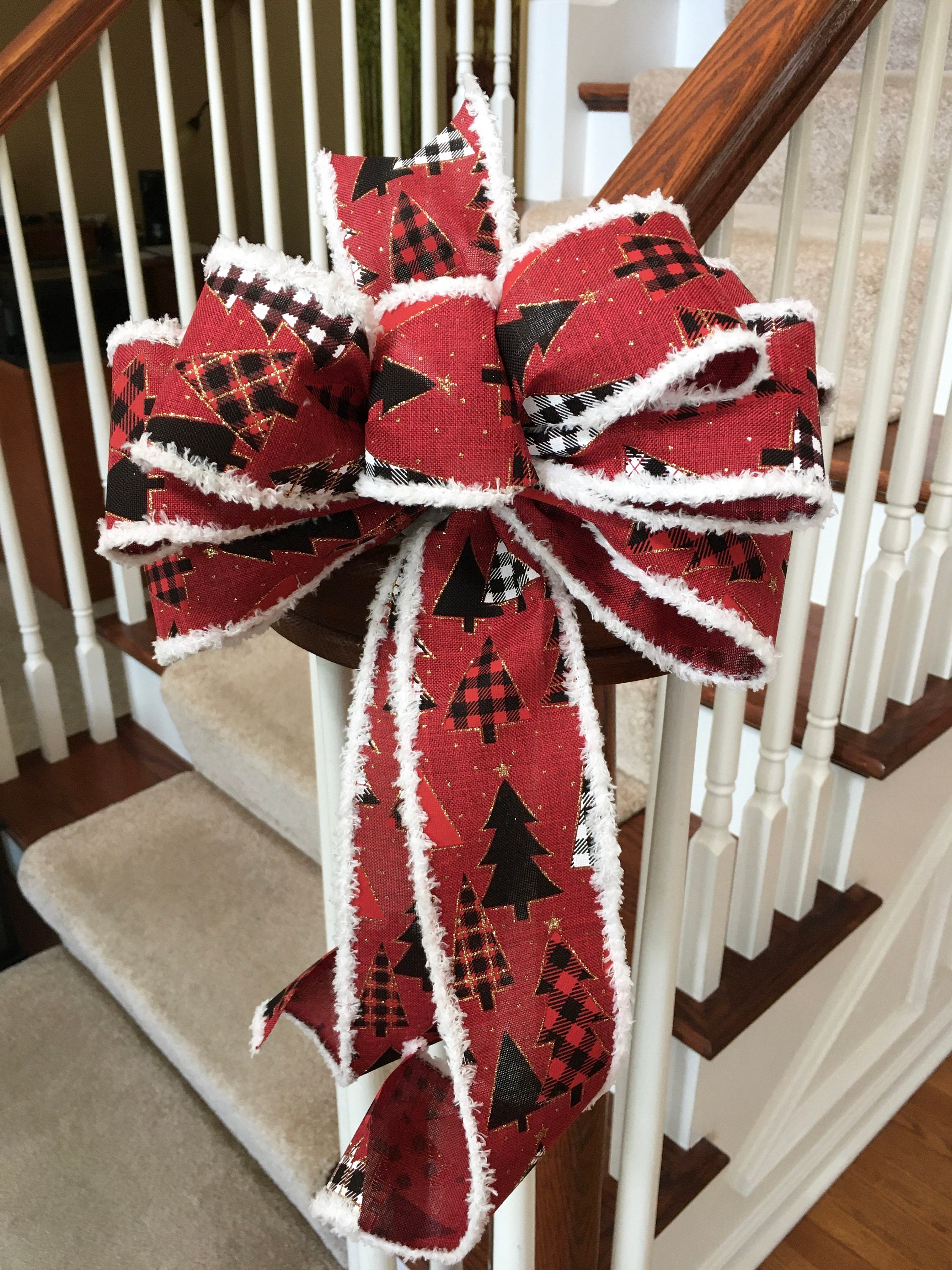 Bows for Lantern Christmas Bow Wreath Bow Holiday Bow Etsy