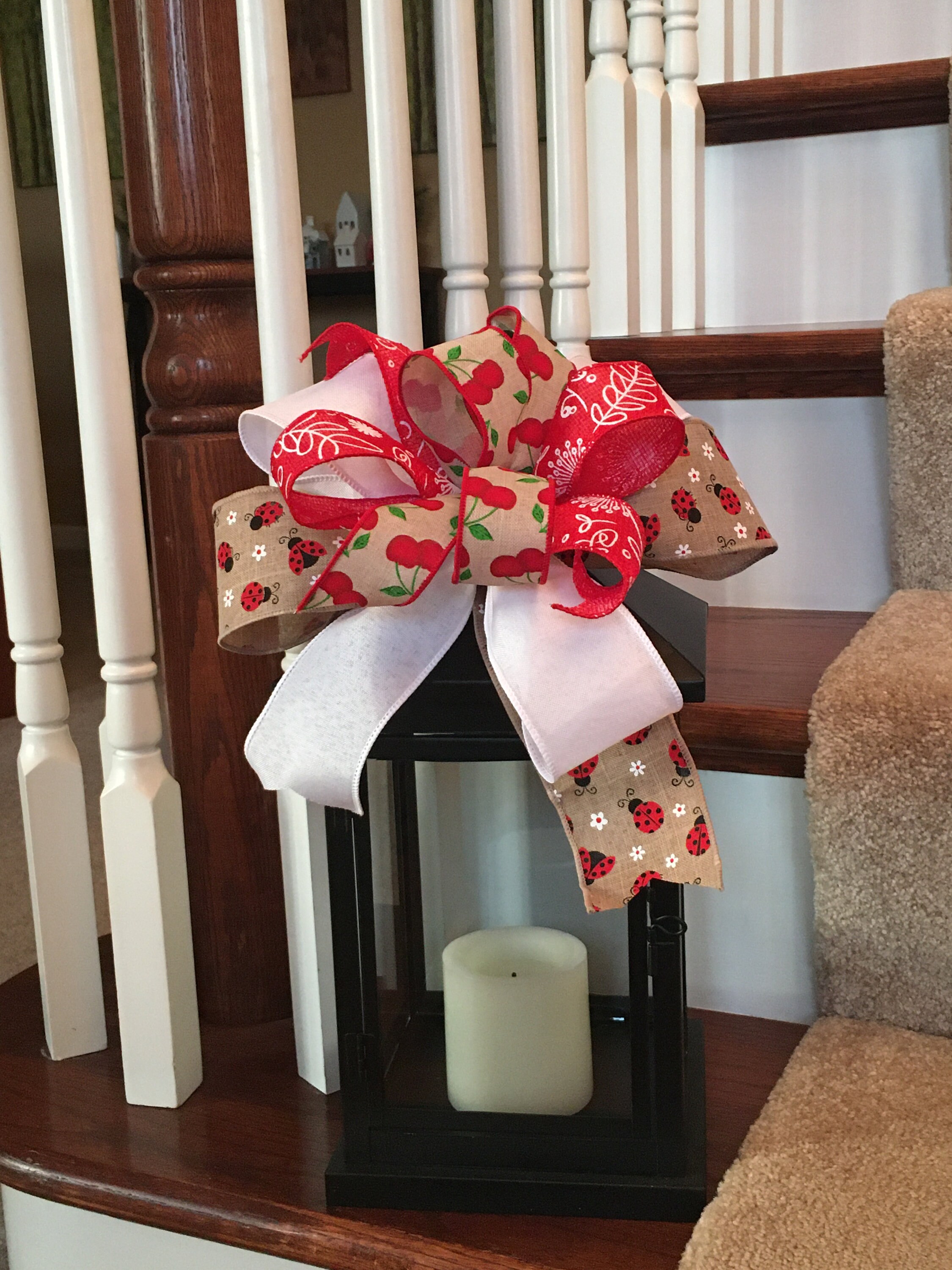 SPRING BOW LANTERN Bows for Lantern Spring Bow for Wreath Etsy