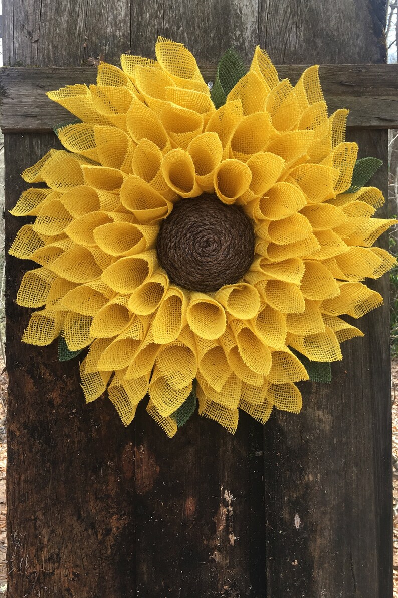 Sunflower WreathBest Seller Wreath Burlap Flower Wreath | Etsy