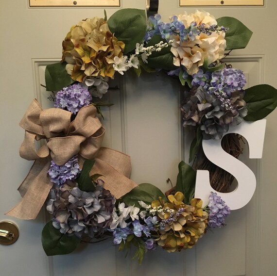 Personalized Hydrangea Everyday Wreath