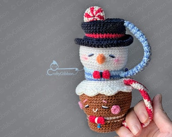 Crochet/Amigurumi 2 combo patterns: Snowman/Gingy Mug